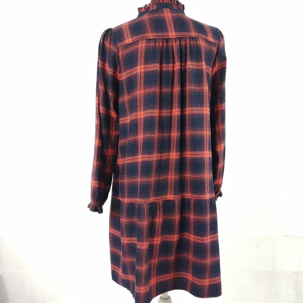 LOFT FLANNEL BUTTON DRESS